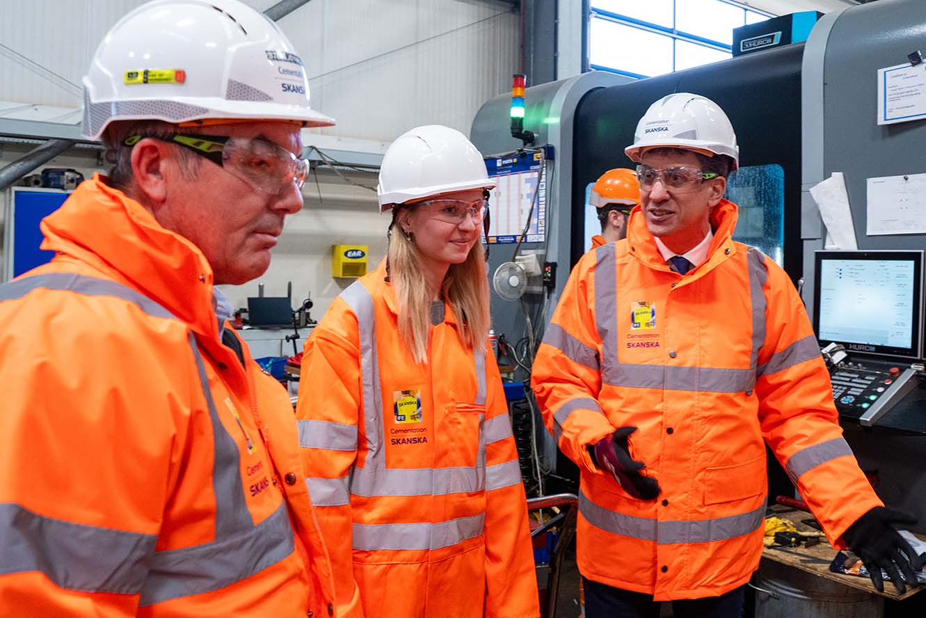 Ed Miliband MP at Cementation Skanska